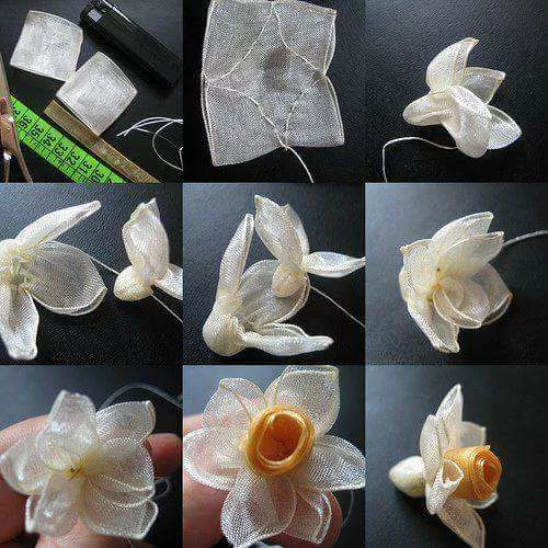 flores em tecido