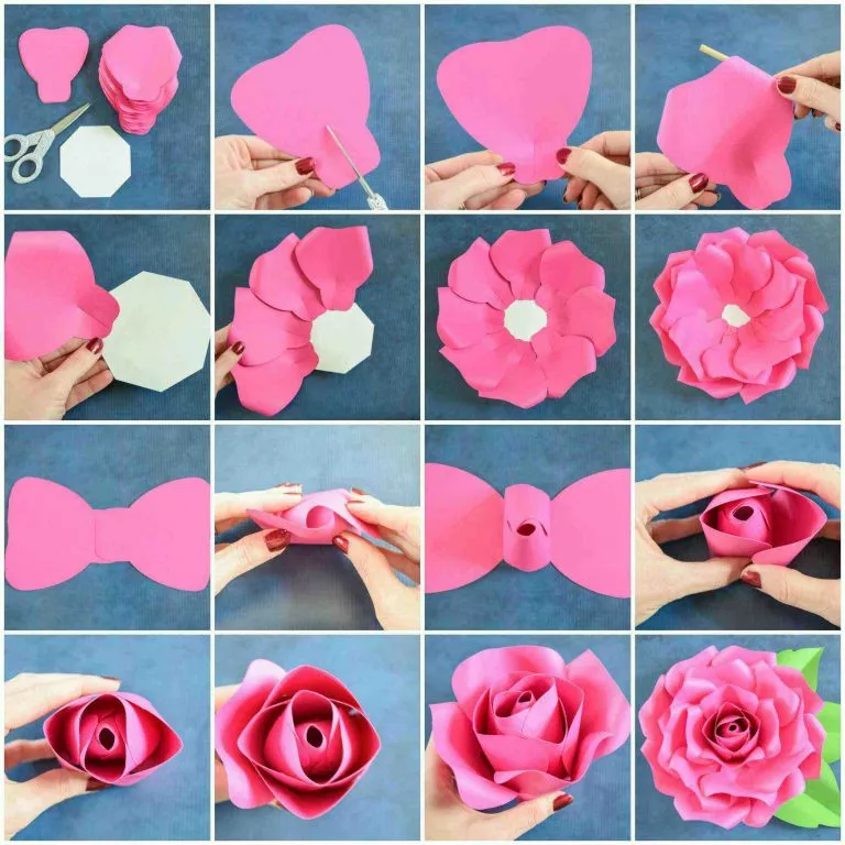 Flor gingante de papel na decoração DIY 40 ideias - Como Fazer Fácil